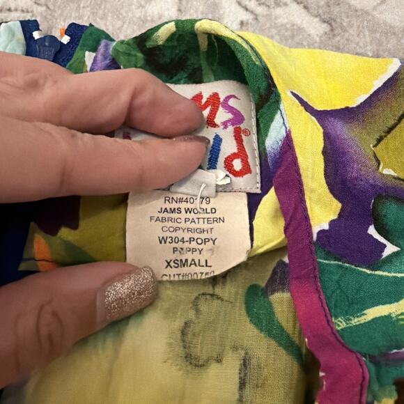 Jams World Dress Womens XS Sleeveless Poppy Floral A-line Pockets Hawaii Dress - Picture 6 of 9